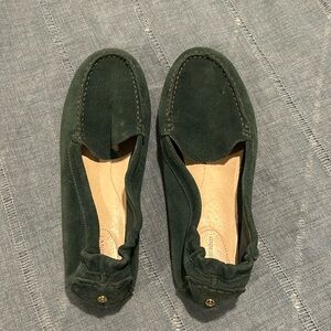 Lands’ End suede green loafer